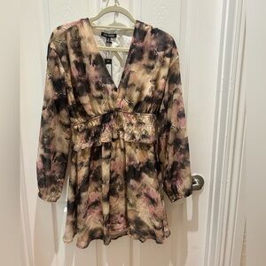 Steve Madden Abstract Floral Mini Dress